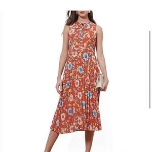 Donna Morgan Floral Pleated Maxi Dress. Size 10. NWT